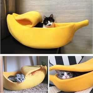 Cozy Banana Cat Bed